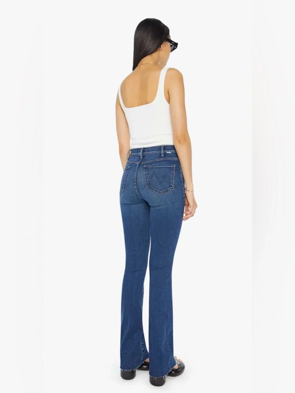 MOTHER Denim The Hustler Heel Fray Jeans in Yakkity Yak Size 26